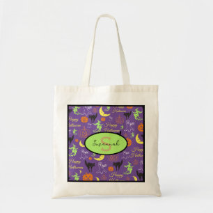 Personalized Colorful Pattern Halloween Tote Bag