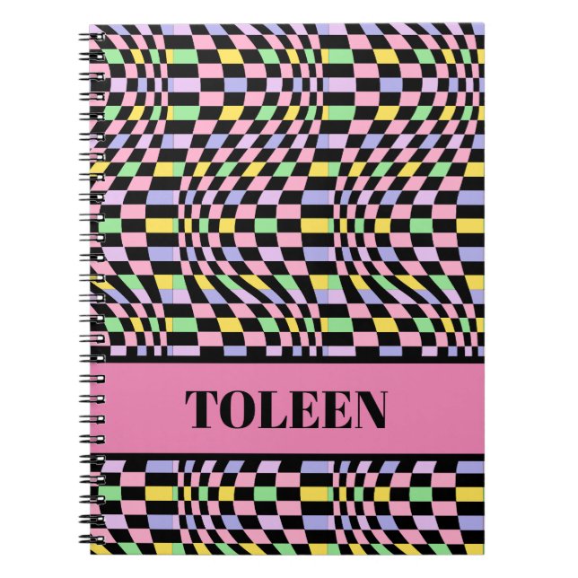 Personalized Colorful Pattern Notebook (Front)