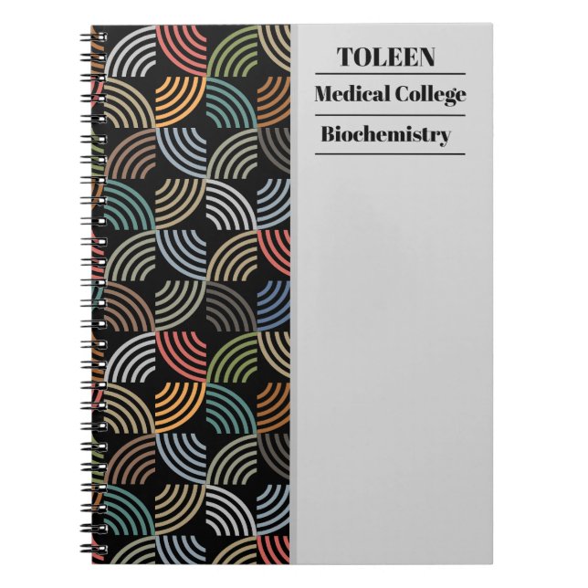 Personalized Colorful Pattern                  Notebook (Front)