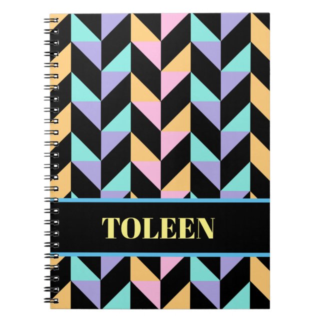 Personalized Colorful Pattern                 Notebook (Front)