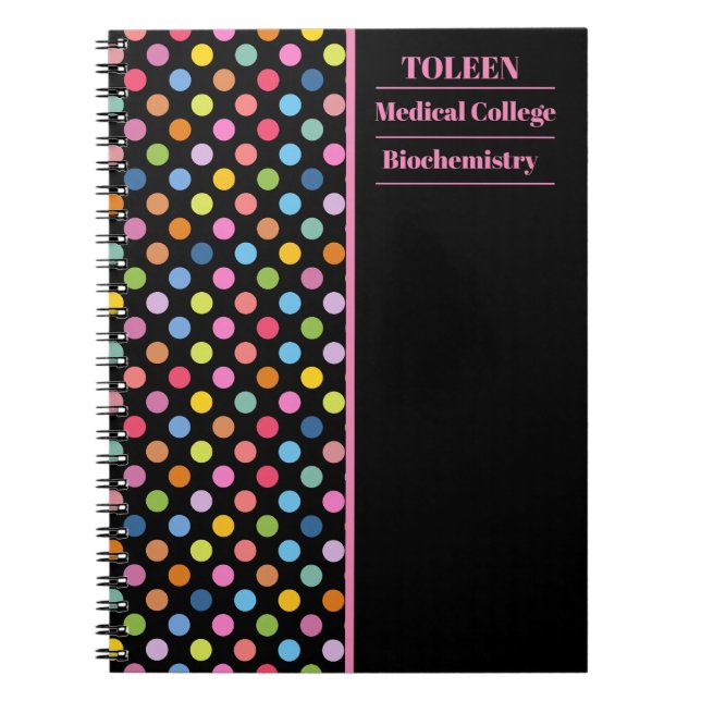 Personalized Colorful Pattern                  Notebook (Front)