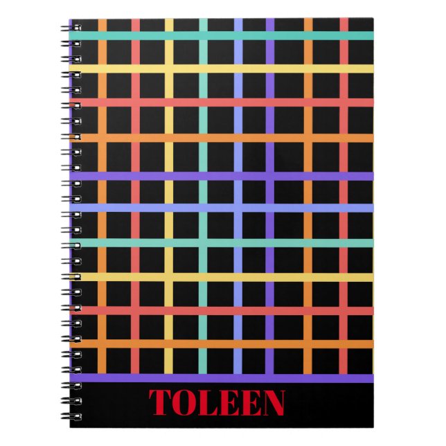 Personalized colorful Pattern               Notebook (Front)