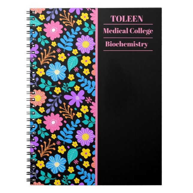 Personalized Colorful Pattern                  Notebook (Front)
