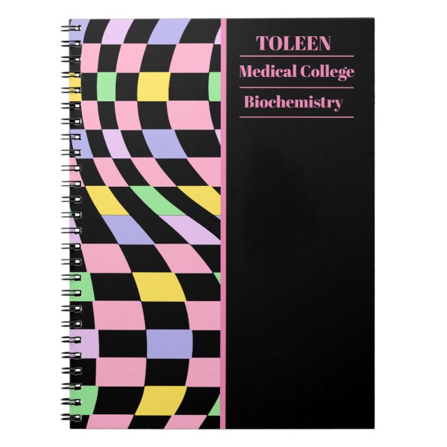 Personalized Colorful Pattern                  Notebook (Front)