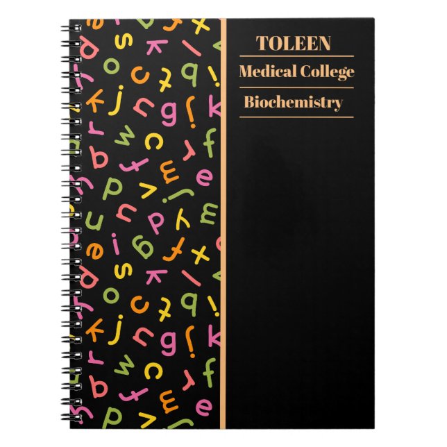 Personalized Colorful Pattern                  Notebook (Front)