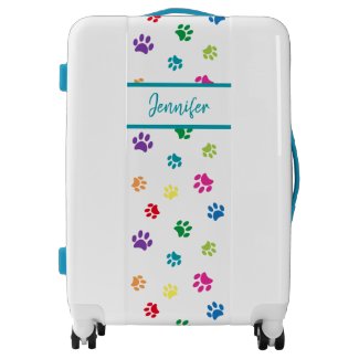 Personalized Colorful Paw Prints Pattern