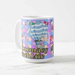 Personalized Colorful Pharmacy Tech Coffee Mug
