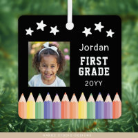 Personalized Colorful Photo First Grade Keepsake