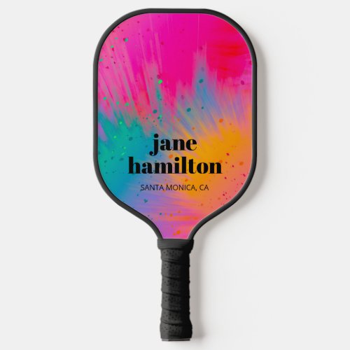 Personalized Colorful Pickleball Paddle