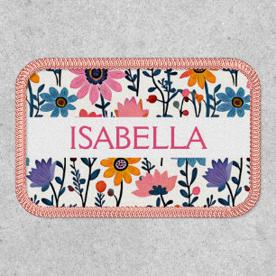 Personalized Colorful Pink Flowers Patch