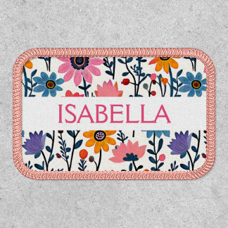 Personalized Colorful Pink Flowers Patch