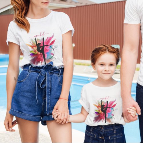 Personalized Colorful Powder Explosion Gymnastic T_Shirt
