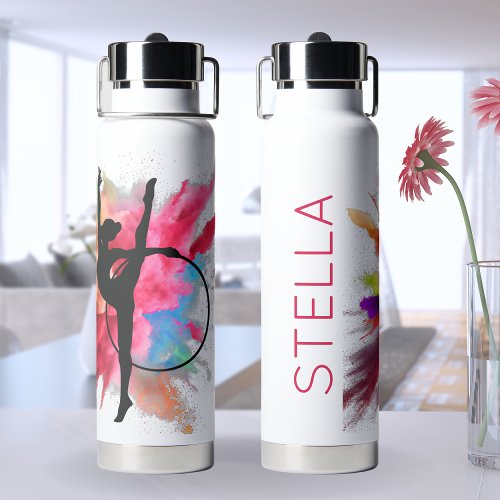 Personalized Colorful Powder Explosion Gymnastic Water Bottle