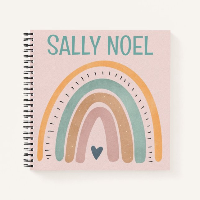 Personalized colorful rainbow notebook (Front)