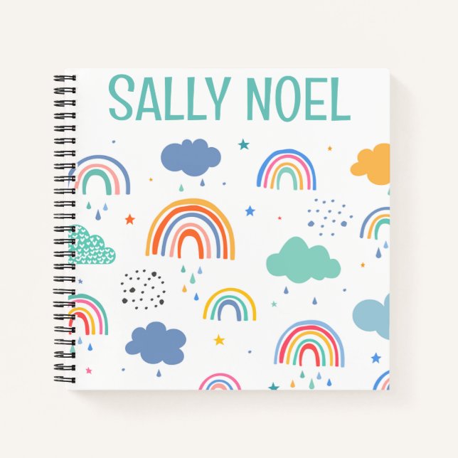 Personalized colorful rainbow notebook (Front)