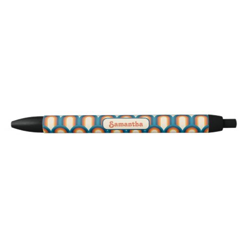 Personalized Colorful Retro Arch Rainbow Pattern   Black Ink Pen
