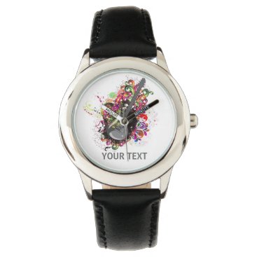 Personalized Colorful retro music guitar watch