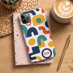 Personalized Colorful Retro Shapes Art Pattern iPhone 11 Pro Max Case