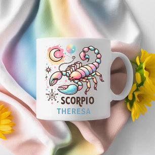 Personalized Colorful Scorpio Zodiac Astrology Coffee Mug