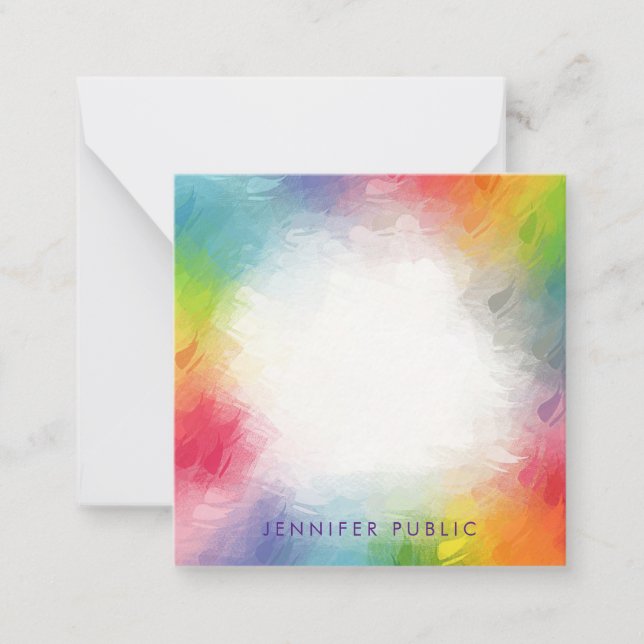 Personalized Colorful Script Monogram Template (Front)
