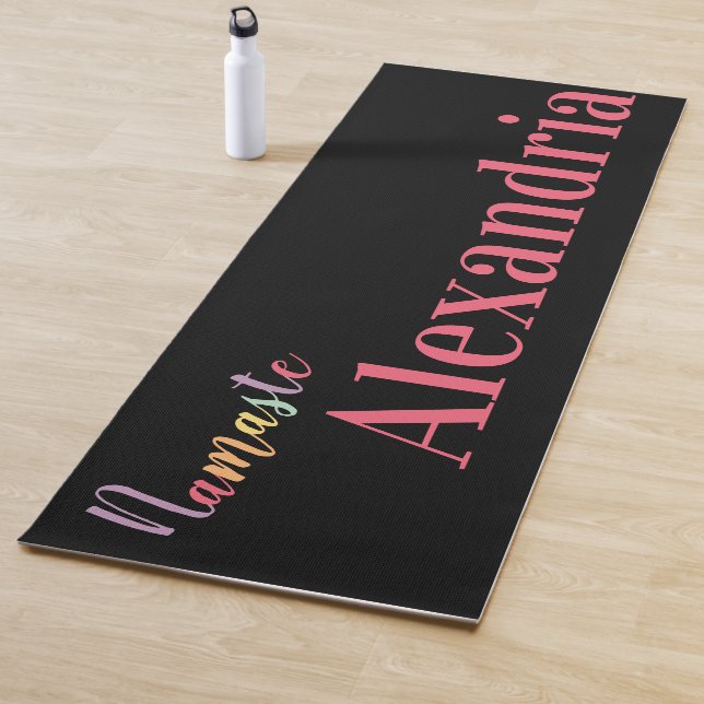 Personalized Colorful Script Yoga Mat (In Situ)