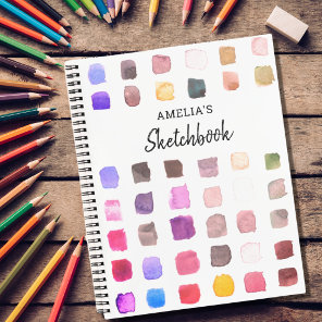 Personalized Colorful Sketchbook Notebook