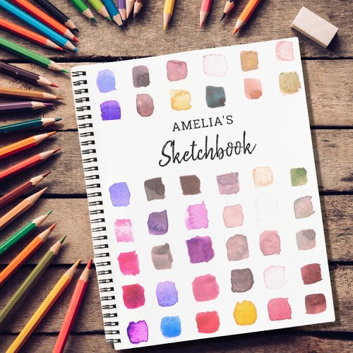 Personalized Colorful Sketchbook  Notebook