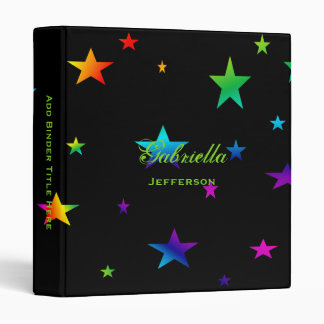 Personalized: Colorful Stars Binder