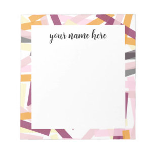 Personalized Colorful Stripes Notepad