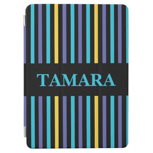 Personalized Colorful Stripes Pattern iPad Air Cover