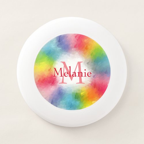 Personalized Colorful Template Monogram Wham_O Frisbee