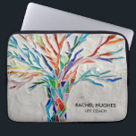Personalized Colorful Tree Life Coach Laptop Sleeve<br><div class="desc">This unique Lap Top Sleeve is decorated with a print of a mosaic tree made of tiny pieces of brightly colored glass. Easily customizable with your name and profession. Use the Customize Further option to change the text size, style or color if you wish. Because we create our own artwork...</div>