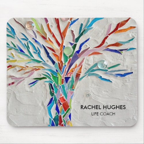 Personalized Colorful Tree Life Coach Mouse Pad
