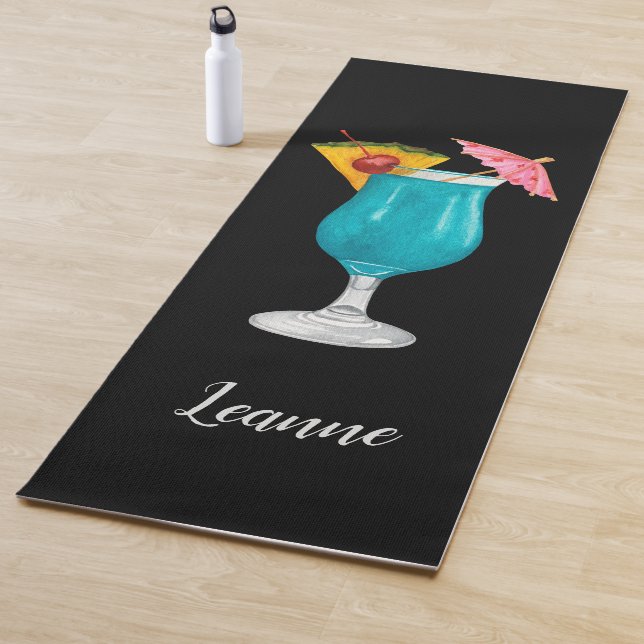 Personalized Colorful Tropical Drink Yoga Mat (In Situ)