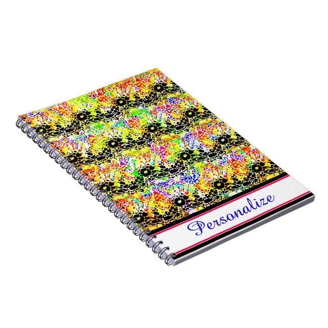 Personalized Colorful wave Notebook (Right Side)