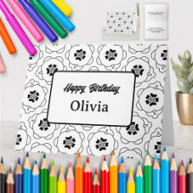 Personalized Coloring Greeting Card (06)
