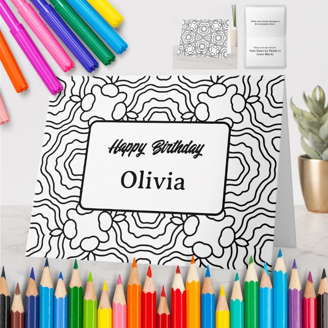 Personalized Coloring Greeting Card (08) (Creator Uploaded)