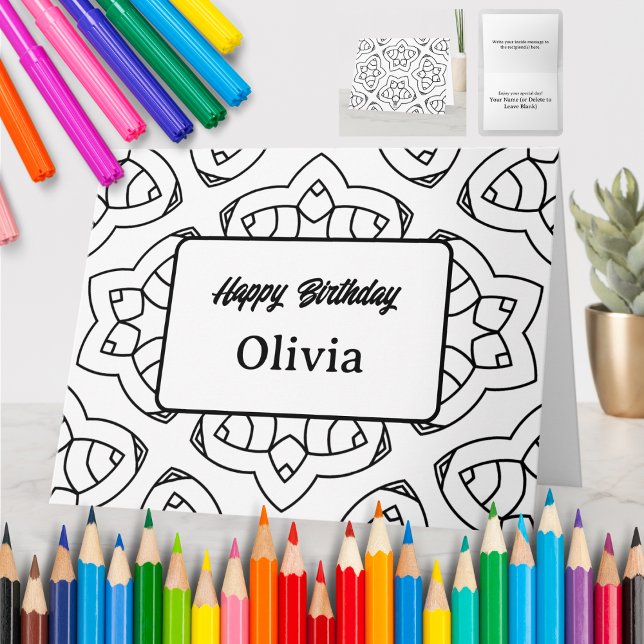Personalized Coloring Greeting Card (15) (Creator Uploaded)
