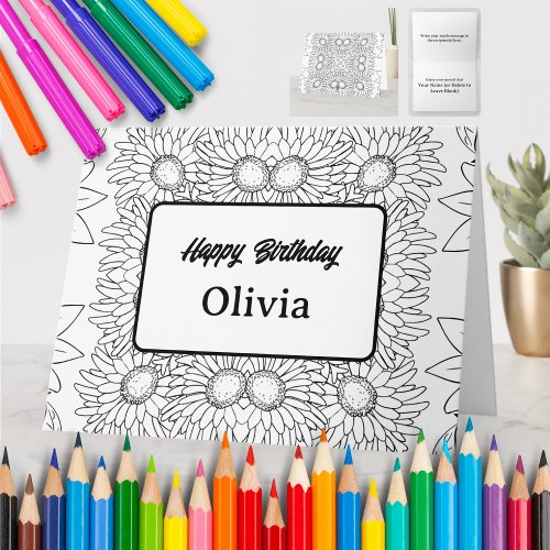 Personalized Coloring Greeting Card 33