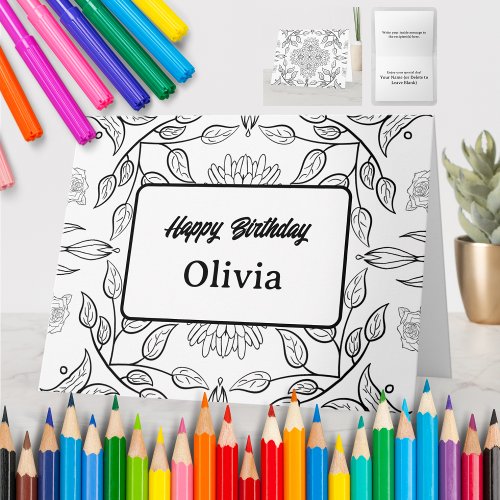 Personalized Coloring Greeting Card 38