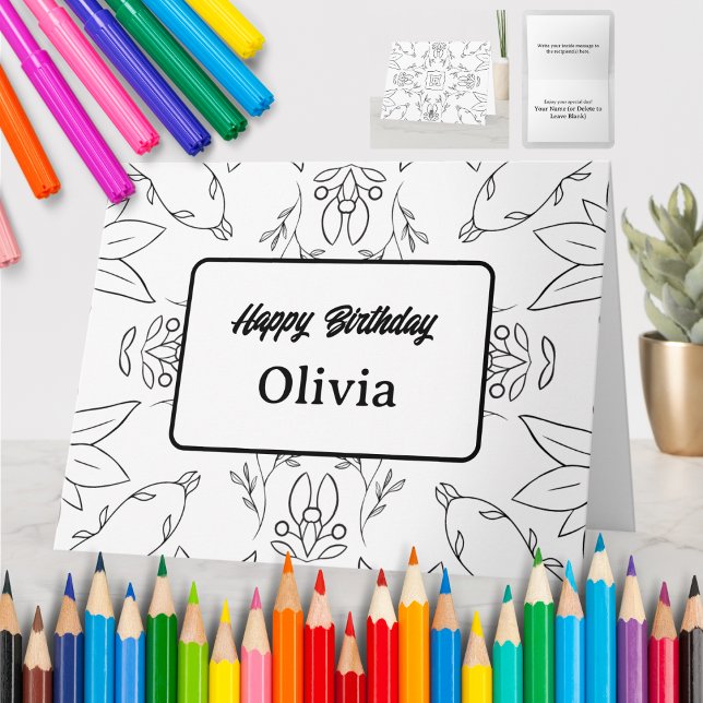 Personalized Coloring Greeting Card (41) (Creator Uploaded)