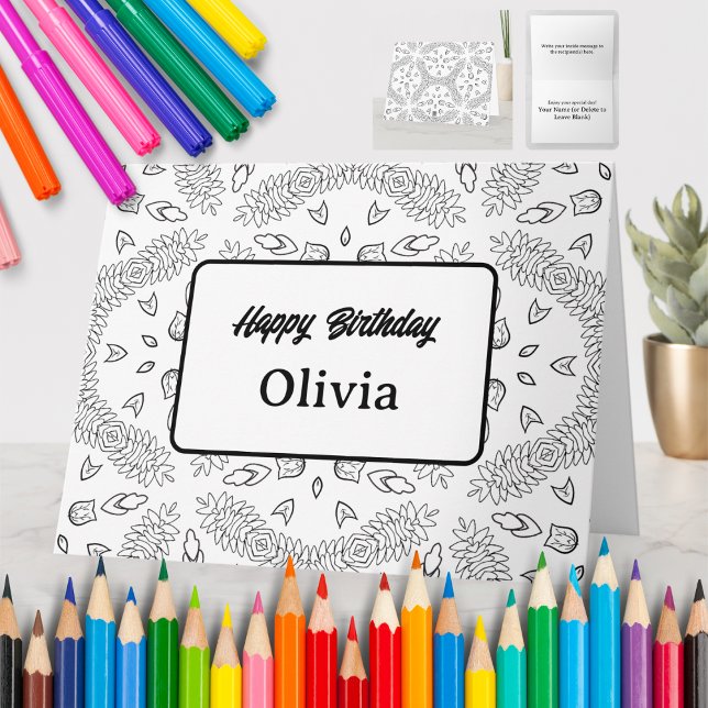 Personalized Coloring Greeting Card (64) (Creator Uploaded)