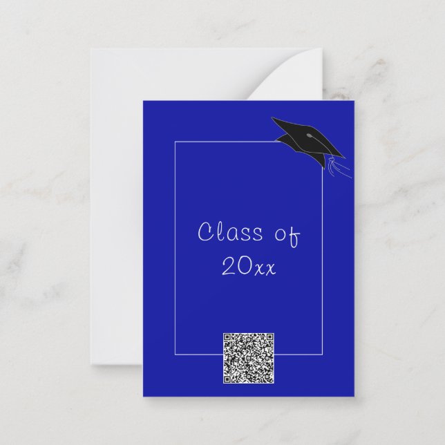 Personalized Colors QR Code Graduation Invitation (Back)
