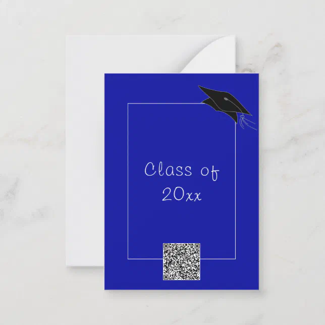 Personalized Colors Qr Code Graduation Invitation 