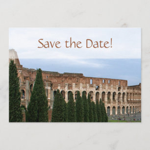 Personalized Colosseum Rome Italy Save the Date