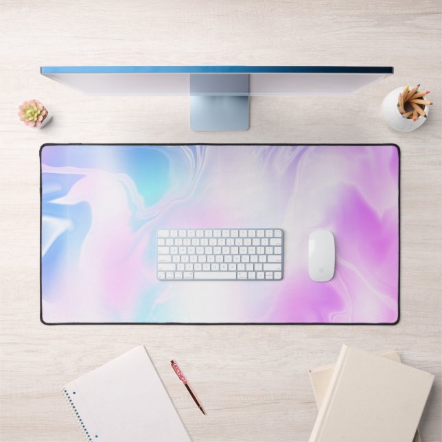 Personalized colourful holographic  desk mat (Office 1)