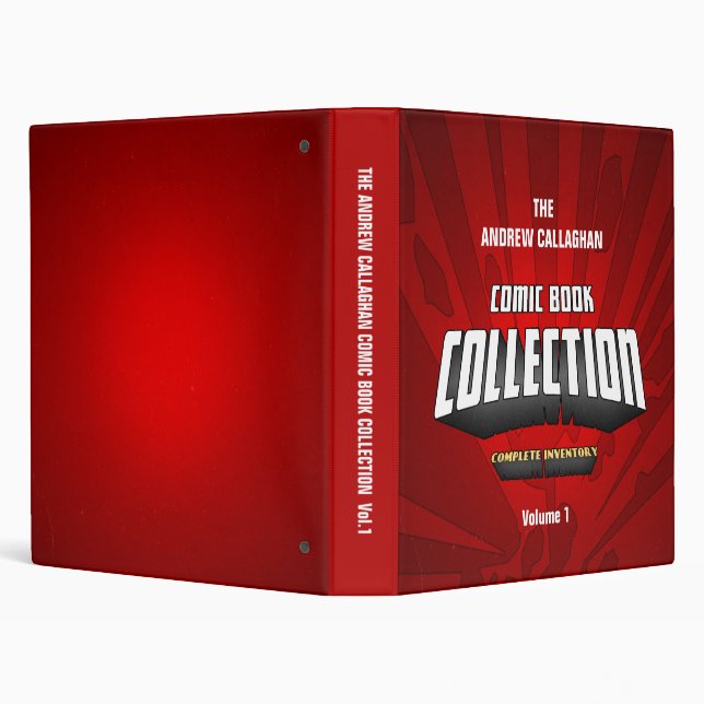 Personalized Comic Book Collection 3 Ring Binder (Background)