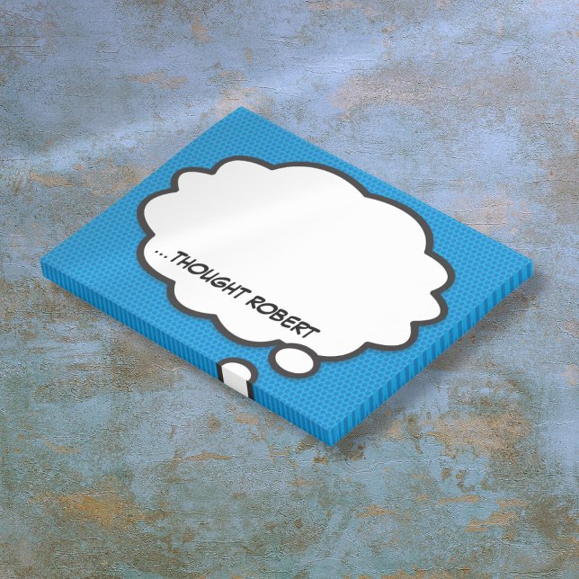 Personalized Comic Book Funny Think Bubble Post-it Notes (Personalized Comic Book Funny Think Bubble Post-it Notes)