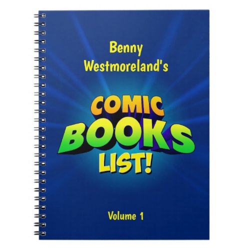 Personalized Comic Book List