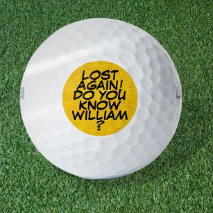 Personalized Comic Book Pop Art Message Golf Balls